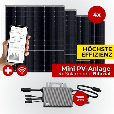 1,6KW Mini PV-Anlage Bifazial Komplettset