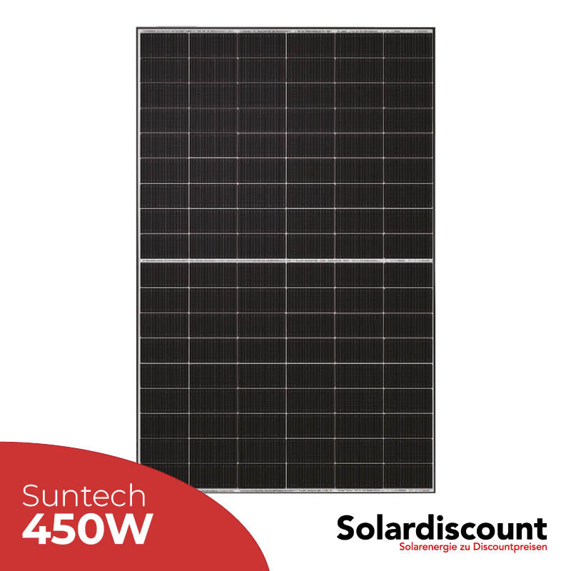 Solarmodul Suntech STP 450 W Glas-Glas/Bifazial - Black Frame