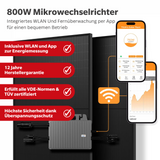 Balkonkraftwerk Komplettset 800W Black Frame