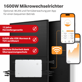 1,6KW Mini PV-Anlage Komplettset Black Frame